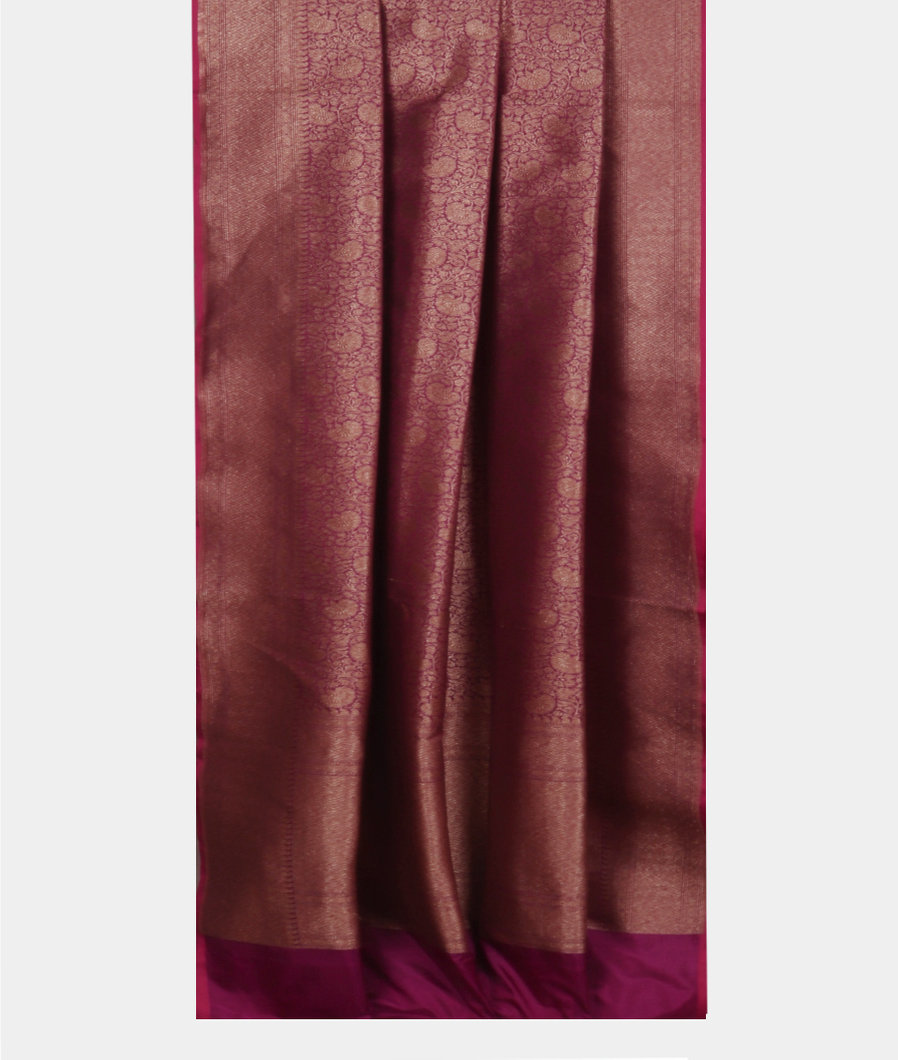 Purple Banaras Silk Saree T4144652