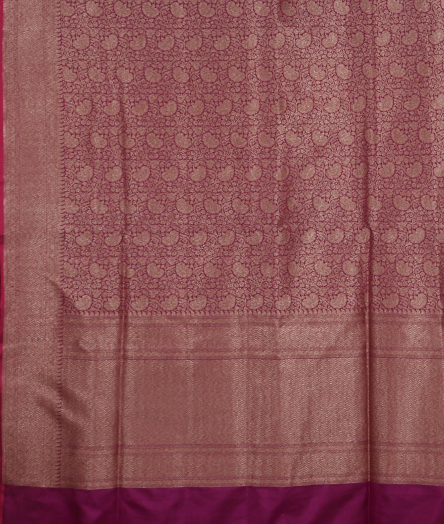 Purple Banaras Silk Saree T4144654