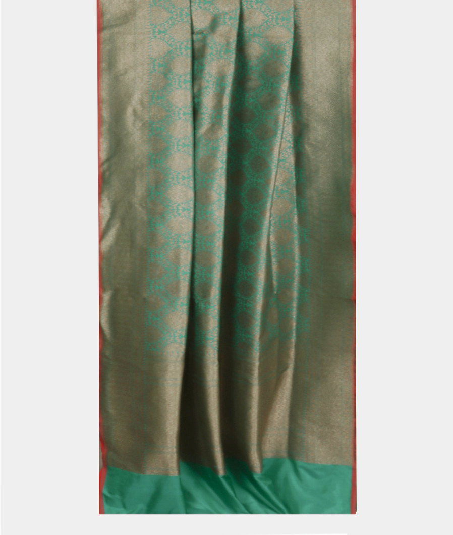 Greenish Blue Banaras Silk Saree T4144542