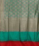 Greenish Blue Banaras Silk Saree T4144544
