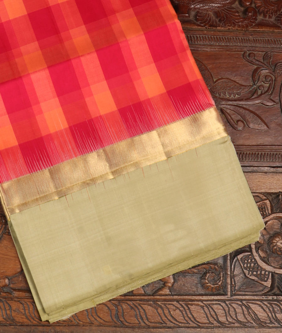 Magenta and Orange Soft Silk Saree T413324-image