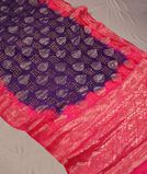 Purple Bandhani Chaniya Silk Saree T3778682