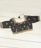 Black Handwoven Kanjivaram Silk Embroidery Blouse T700951