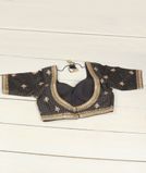Black Handwoven Kanjivaram Silk Embroidery Blouse T700952