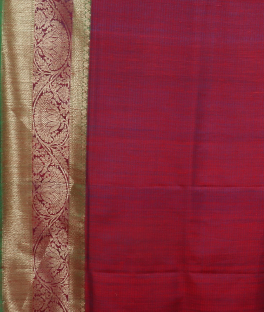 Red Banaras Tussar Saree T3723893