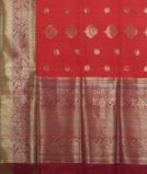 Red Banaras Tussar Saree T3723894