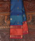 Peacock Blue Handwoven Kanjivaram Silk Saree T4150001