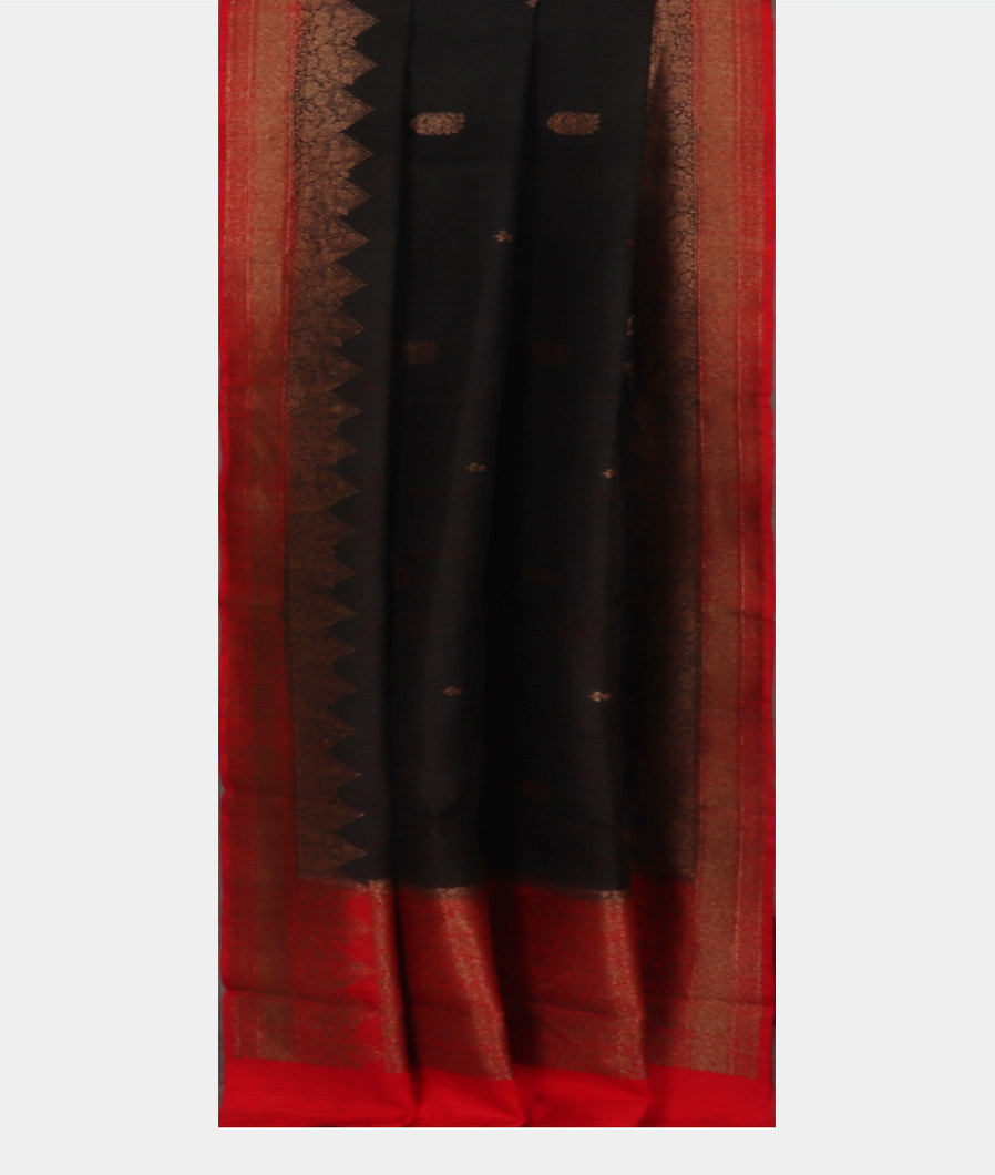 Black Banaras Tussar Saree T4056182