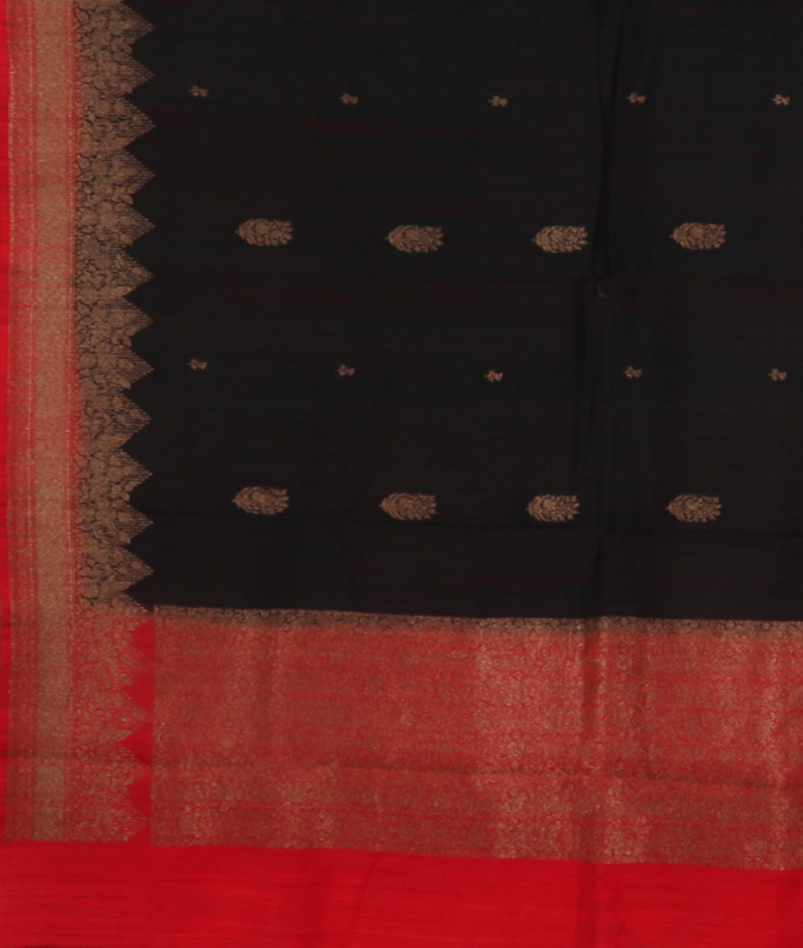 Black Banaras Tussar Saree T4056184