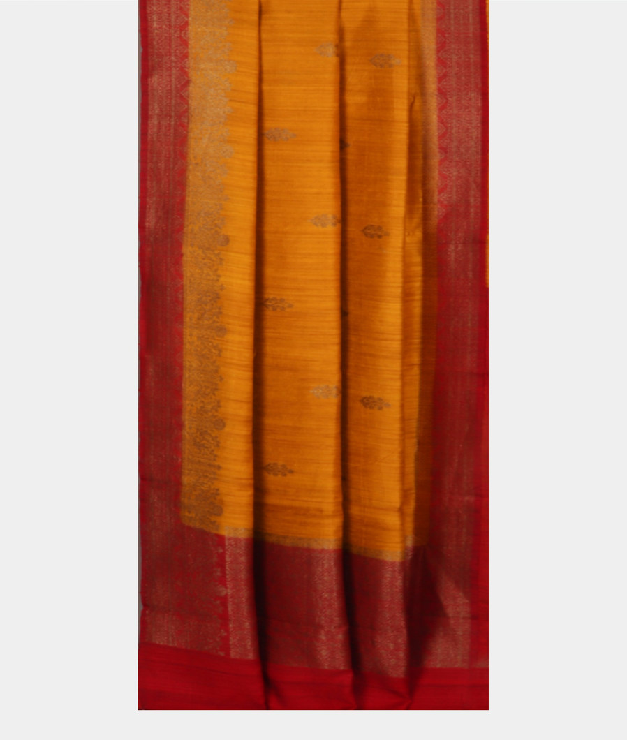 Yellow Banaras Tussar Saree T4056042