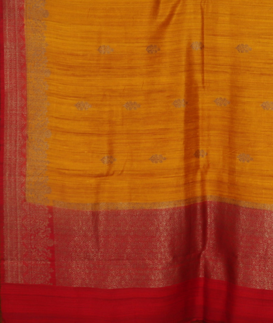 Yellow Banaras Tussar Saree T4056044