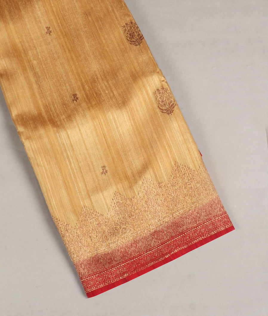 Beige Banaras Tussar Saree T405622-image