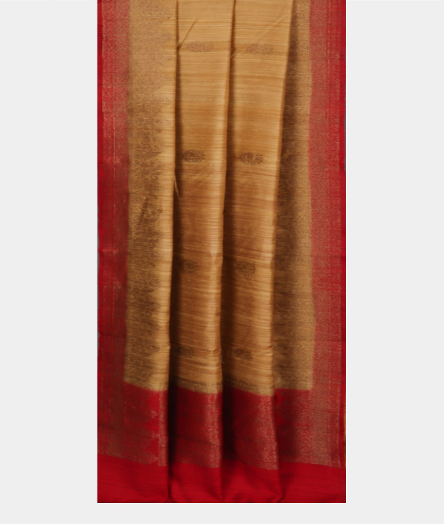 Beige Banaras Tussar Saree T4056222