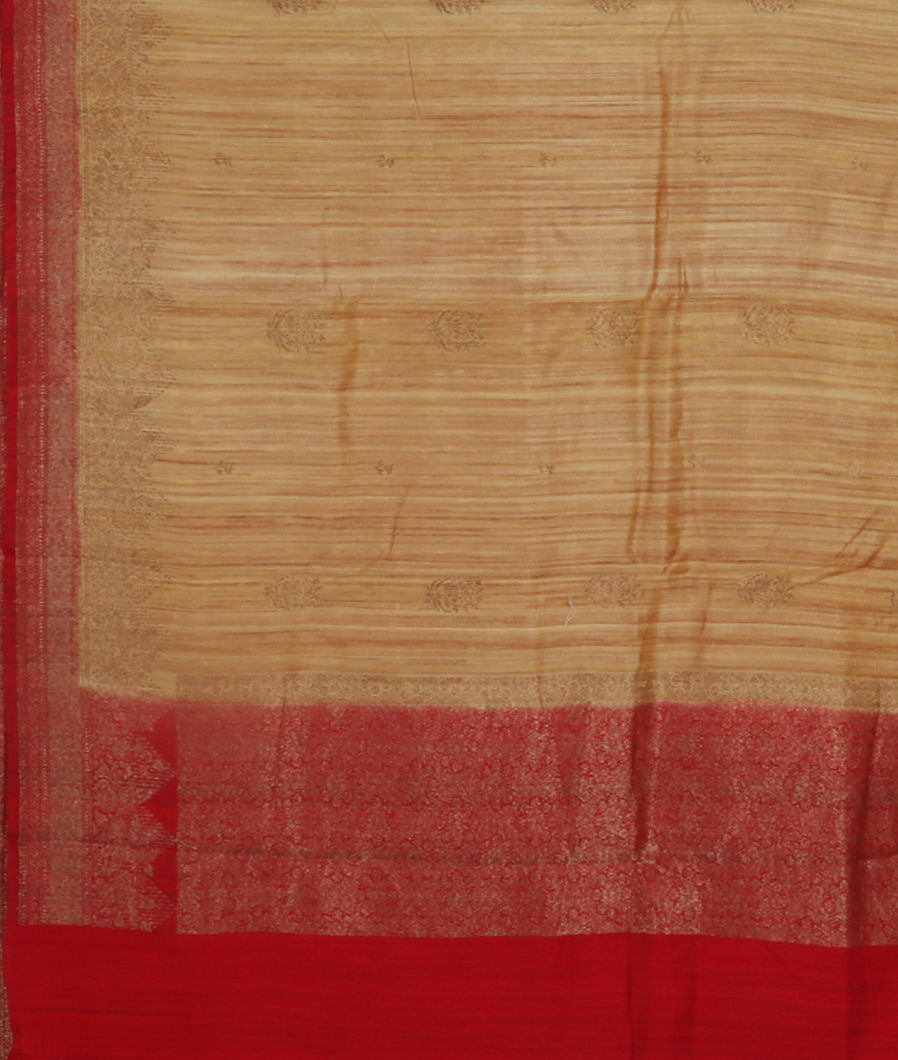 Beige Banaras Tussar Saree T4056224