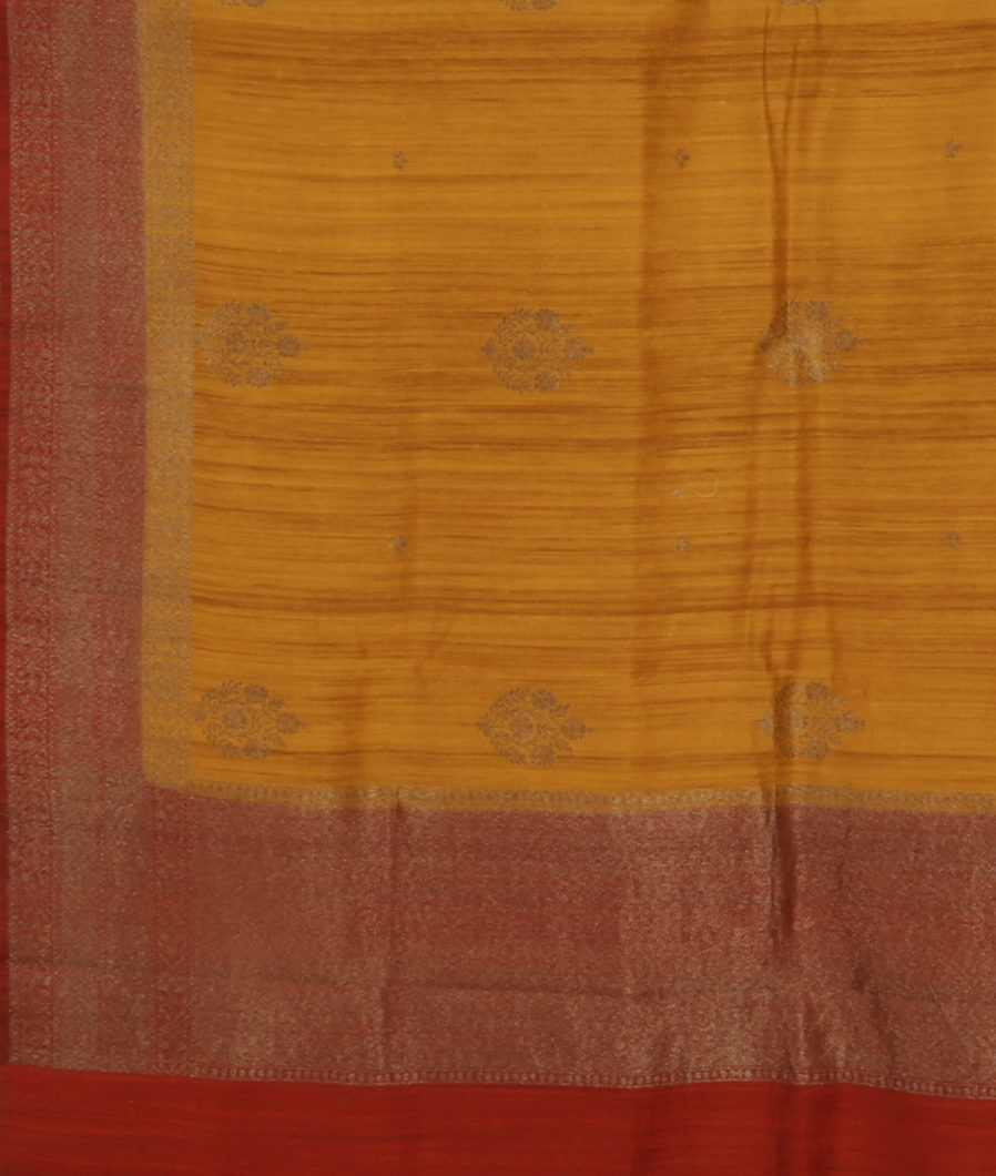 Yellow Banaras Tussar Saree T4012634
