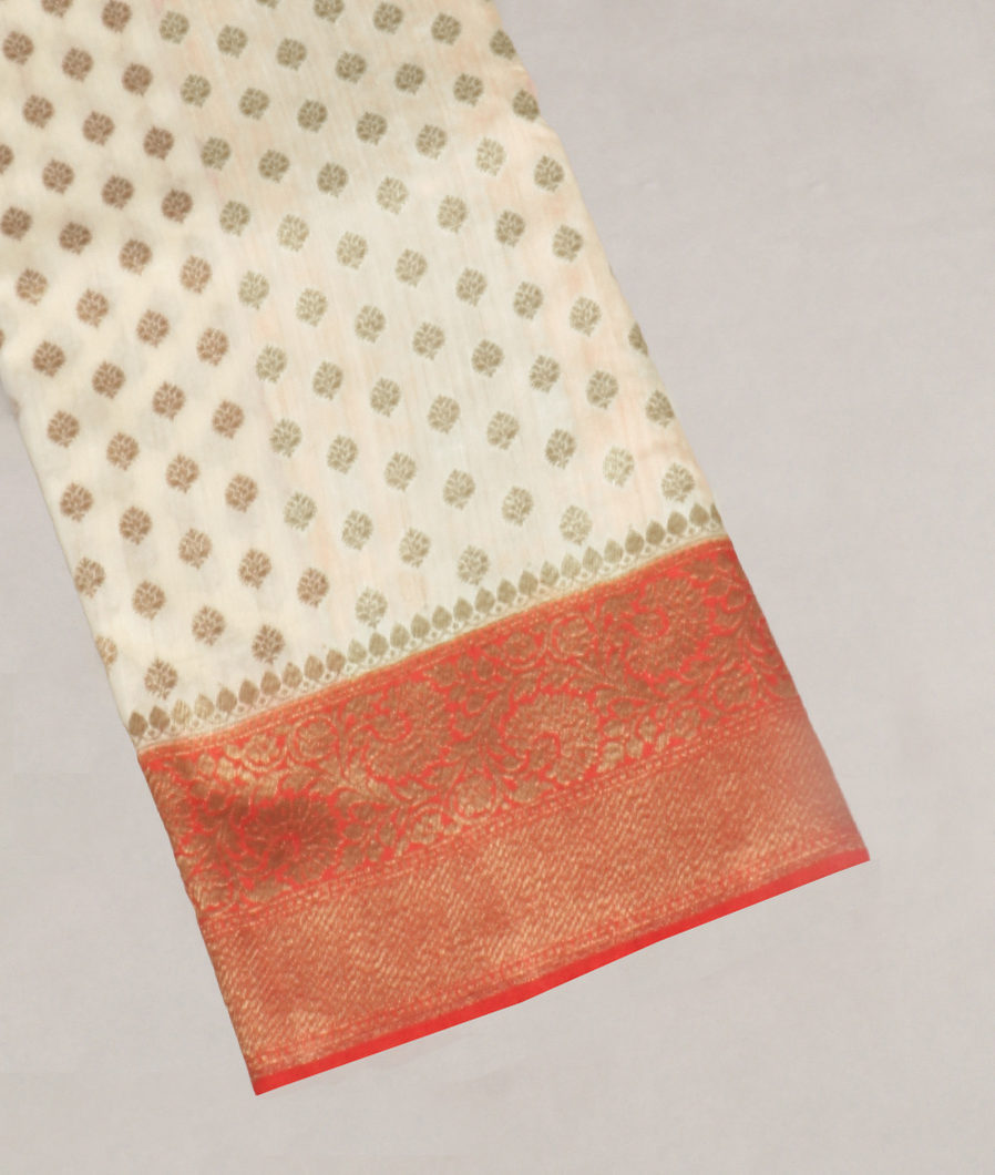 Off -White Banaras Tussar Saree T380380-image