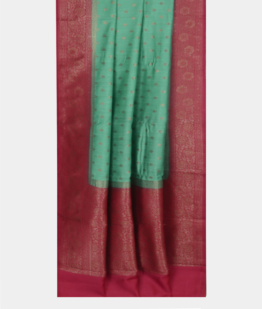 Green Banaras Tussar Saree T3982112