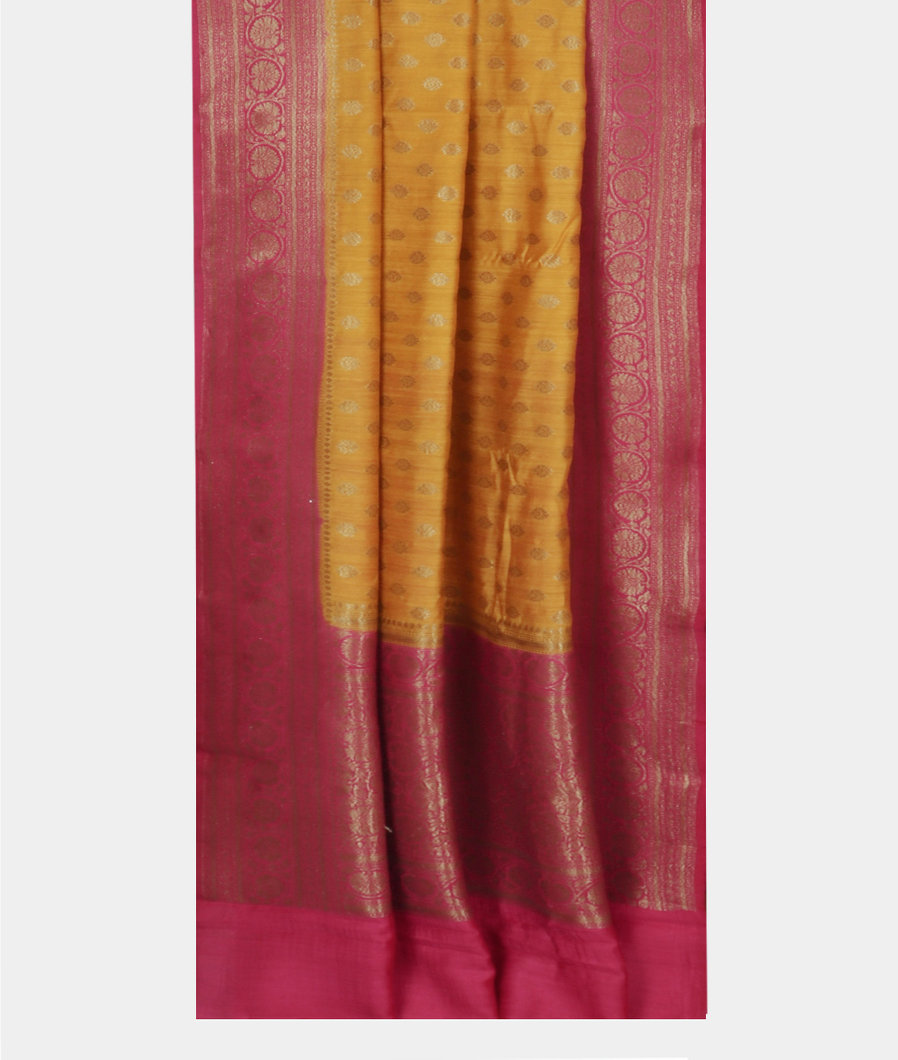 Yellow Banaras Tussar Saree T4144142