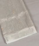 Silver Tissue Kota Embroidery Saree T4110571
