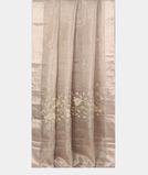 Silver Tissue Kota Embroidery Saree T4110482