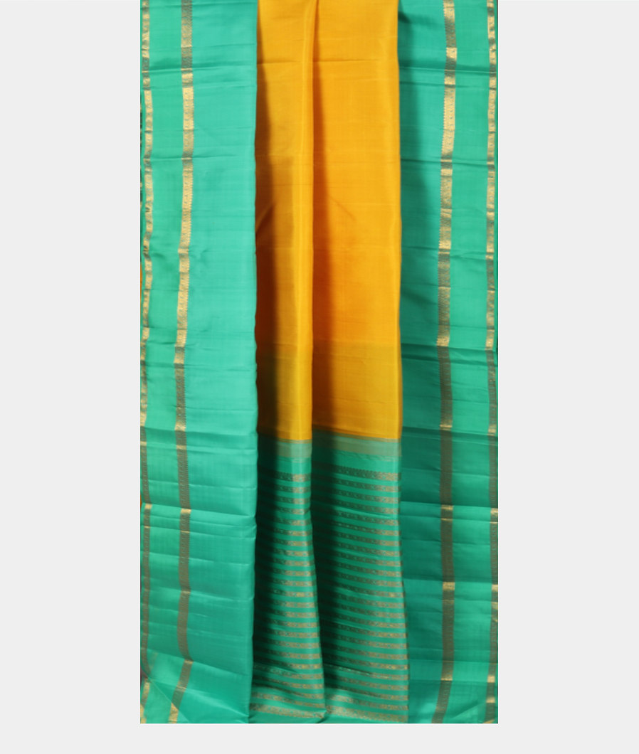 Yellow Handwoven Kanjivaram Silk Saree T4083532