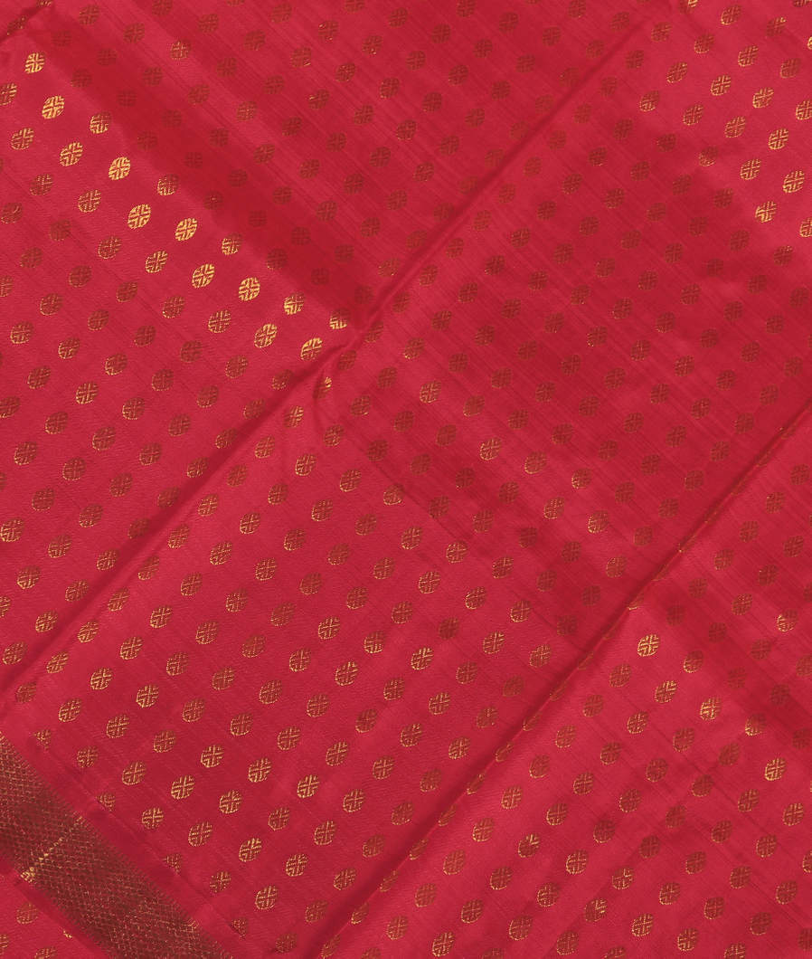 Pinkish Red Handwoven Kanjivaram Silk Dupatta T286247-image