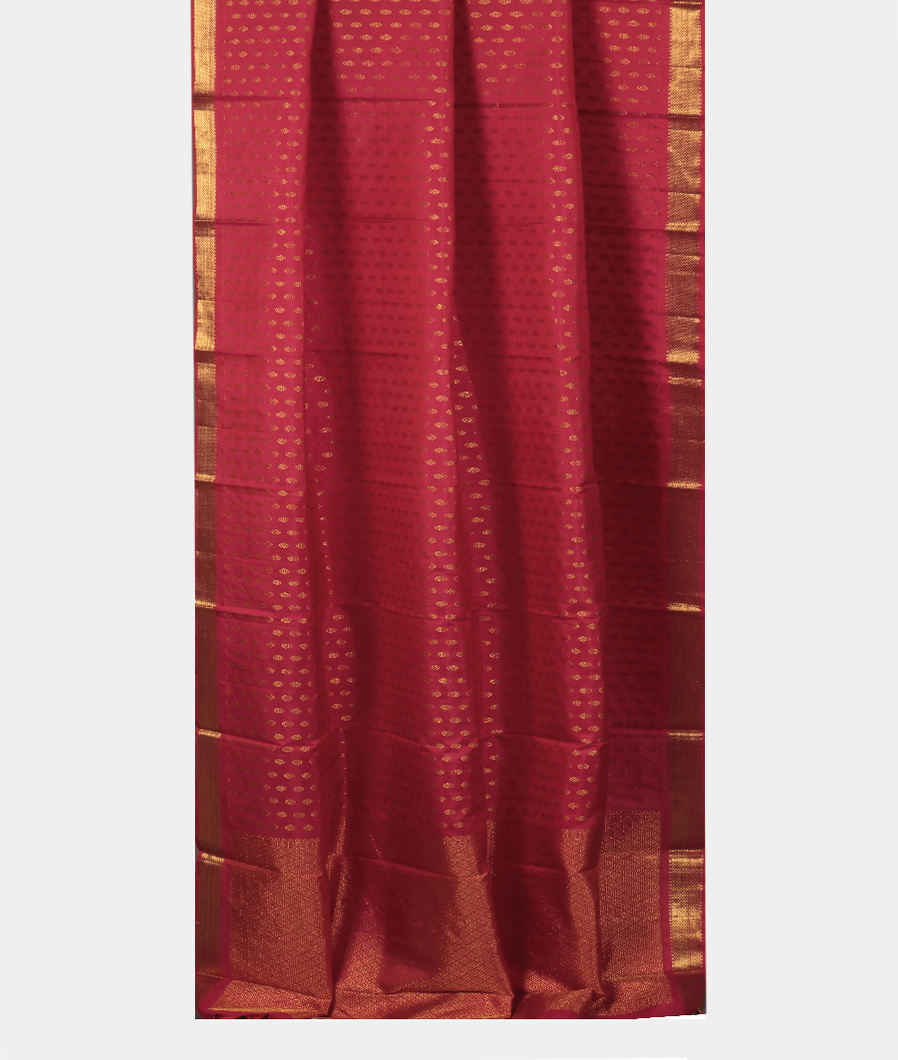 Pinkish Red Handwoven Kanjivaram Silk Dupatta T2862472