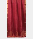 Pinkish Red Handwoven Kanjivaram Silk Dupatta T2862472
