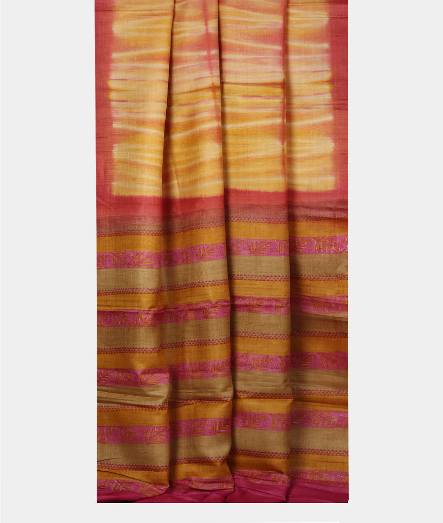 Multicolour Tussar Printed Saree T3182142