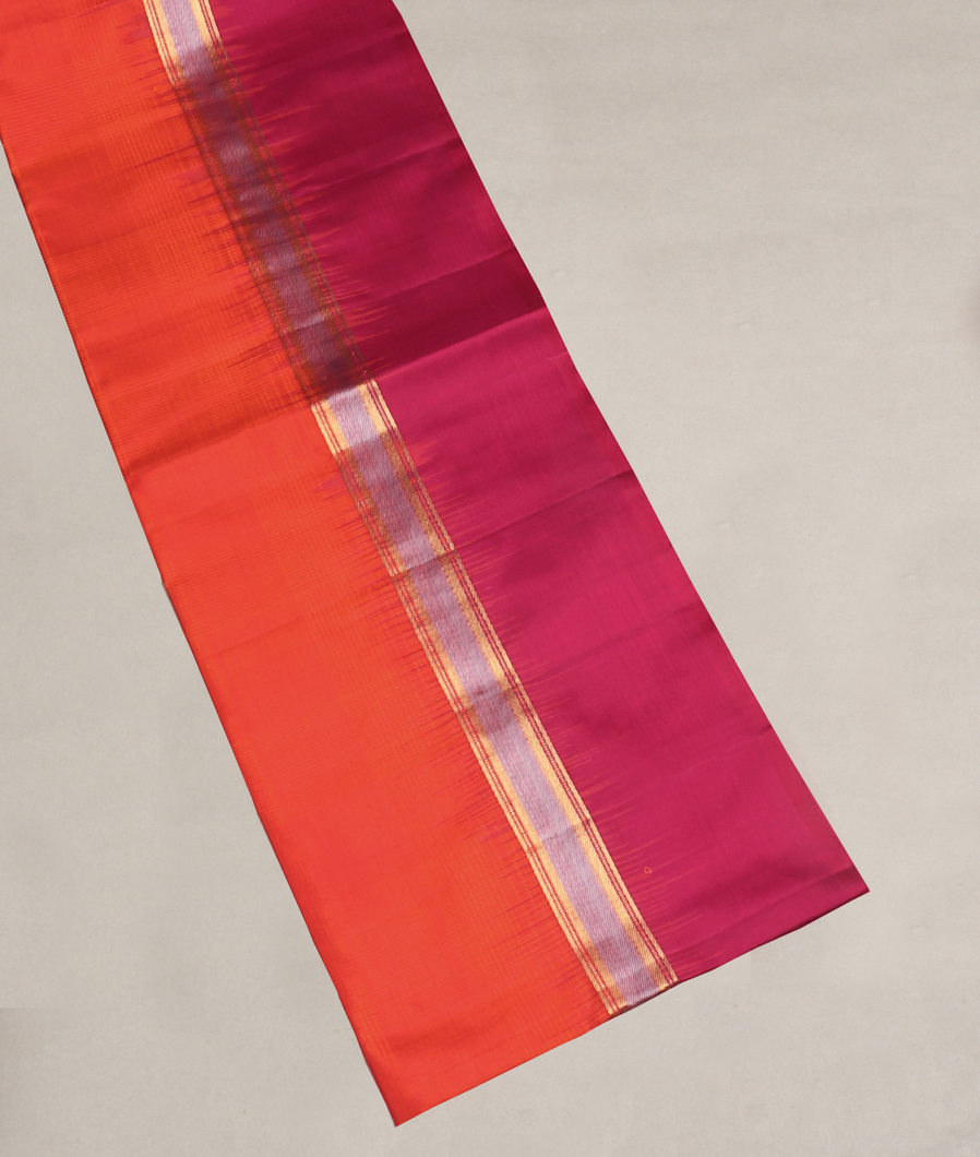Orange Soft Silk Saree T406500-image