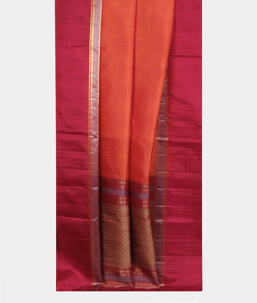 Orange Soft Silk Saree T4065002