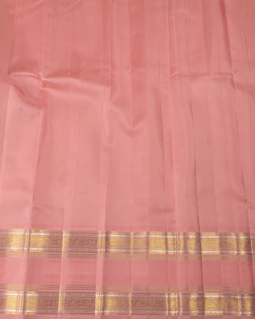 Beige Handwoven Kanjivaram Silk Saree T4137943