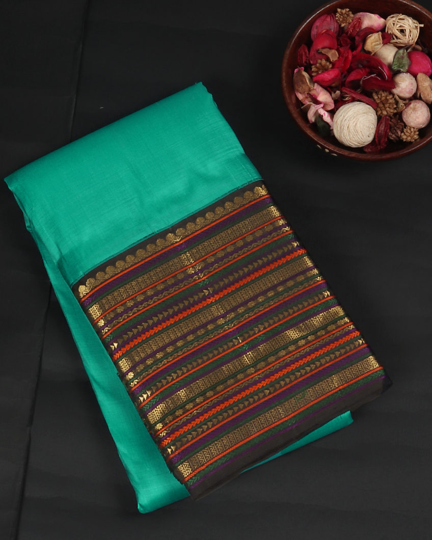 Green Handwoven Kanjivaram Silk Saree T392146-image