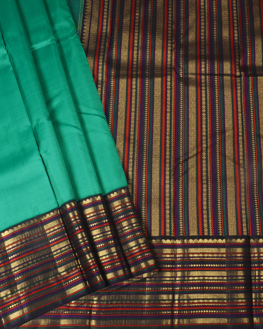 Green Handwoven Kanjivaram Silk Saree T3921462