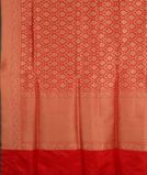 Red Banaras Silk Saree T4105344