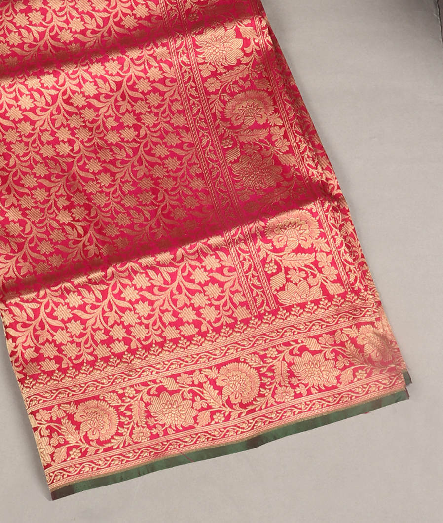Magenta Banaras Silk Saree T410546-image