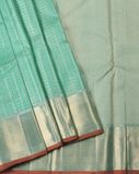 Greenish Blue Handwoven Kanjivaram Silk Saree T4124752