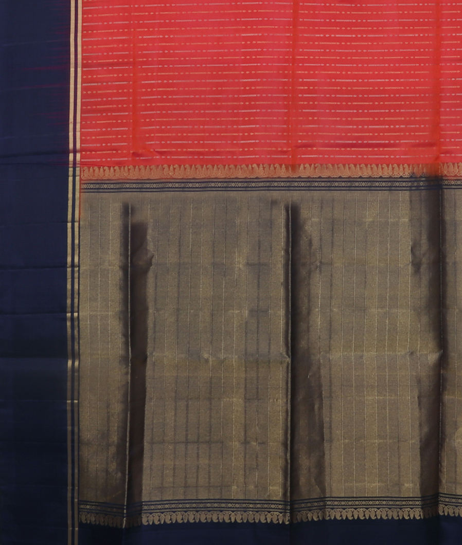 Pinkish Orange Soft Silk Saree T4044734