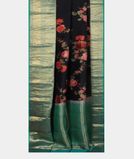 Black Printed Soft Silk Saree T4066182