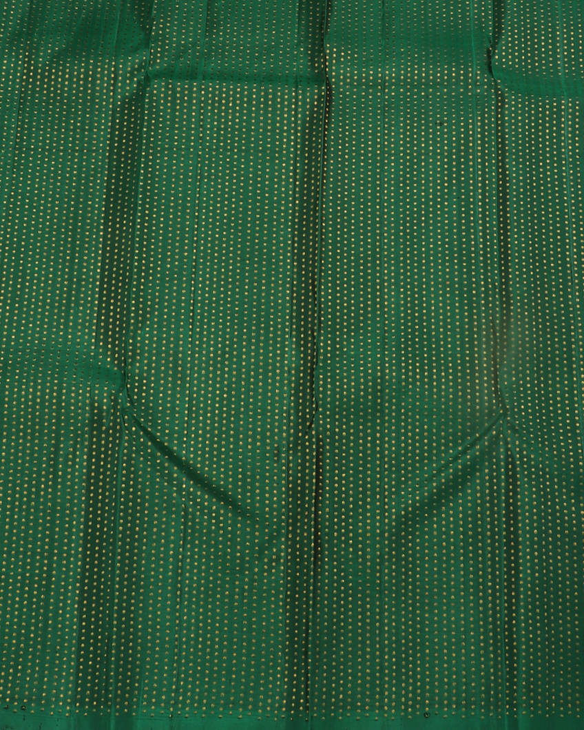 Orangish Pink Handwoven Kanjivaram Silk Saree T4121073
