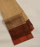 Beige Tussar Printed Saree T2219171