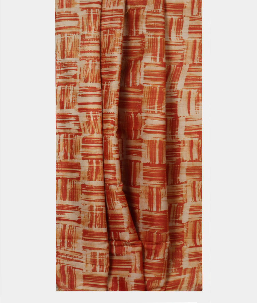 Beige Tussar Printed Saree T2686132