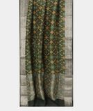 Green Tussar Printed Saree T192312