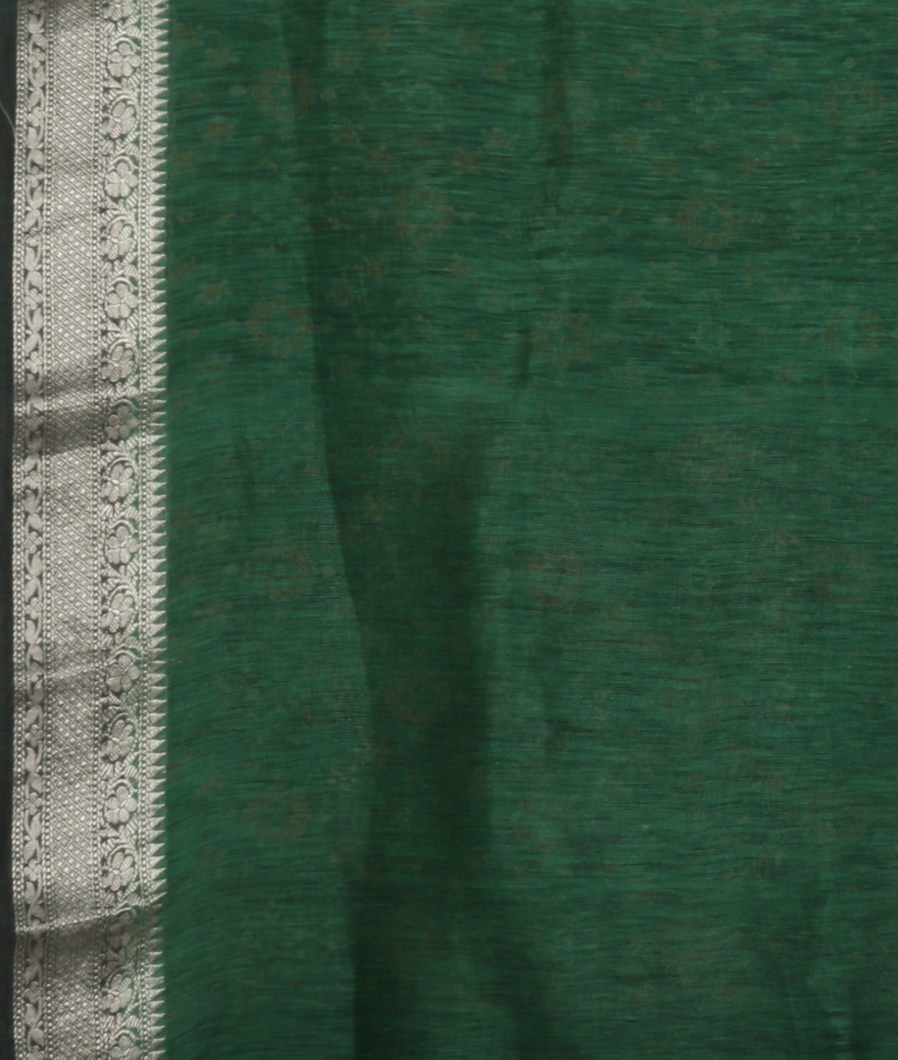 Green Tussar Printed Saree T192313