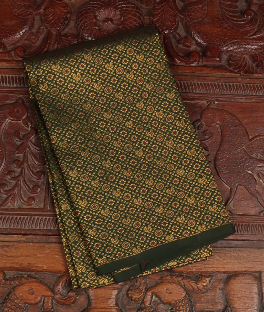 Green Handwoven Kanjivaram Silk Blouse T376474-image