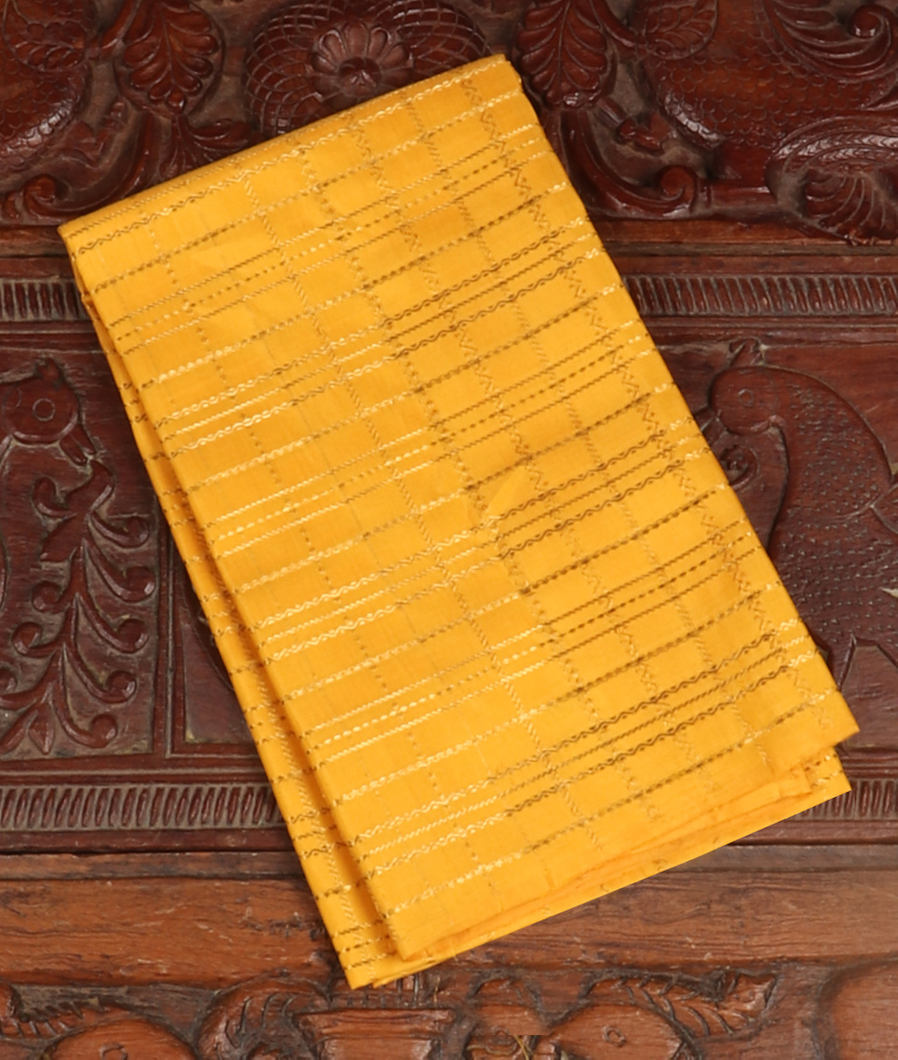 Yellow Handwoven Kanjivaram Silk Blouse T376464-image