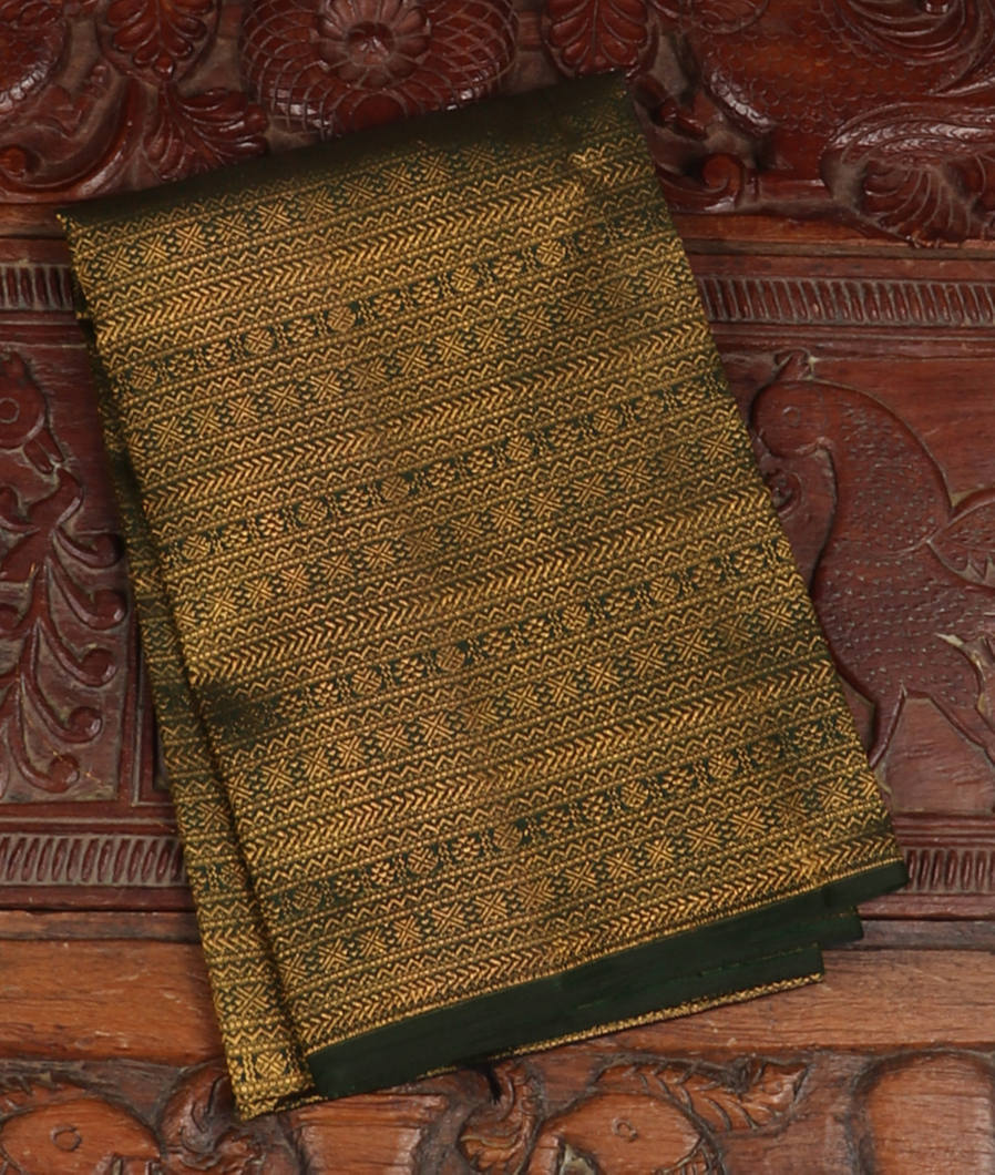 Green Handwoven Kanjivaram Silk Blouse T376465-image
