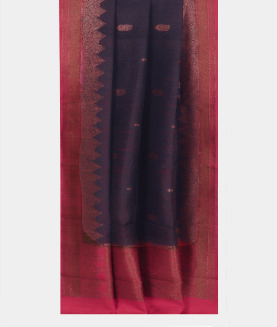 Purple Banaras Tussar Saree T4056202