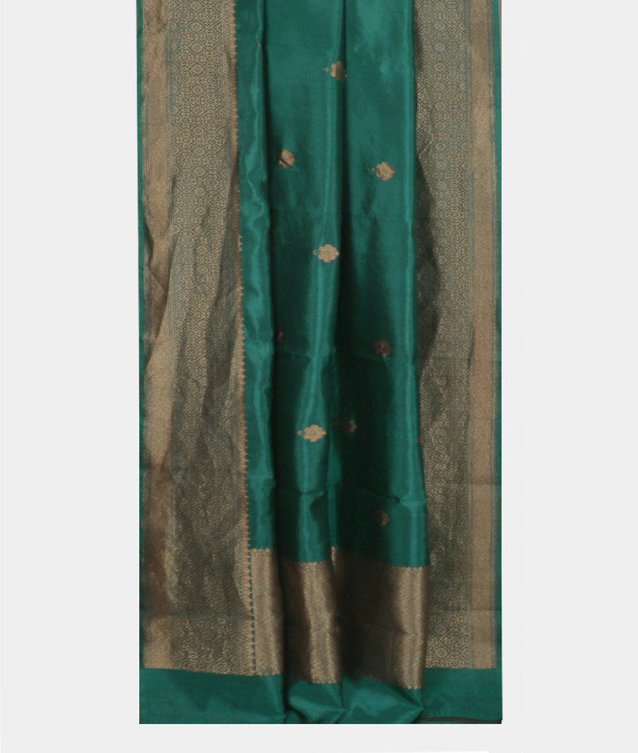 Peacock Green Banaras Silk Saree  T4149492