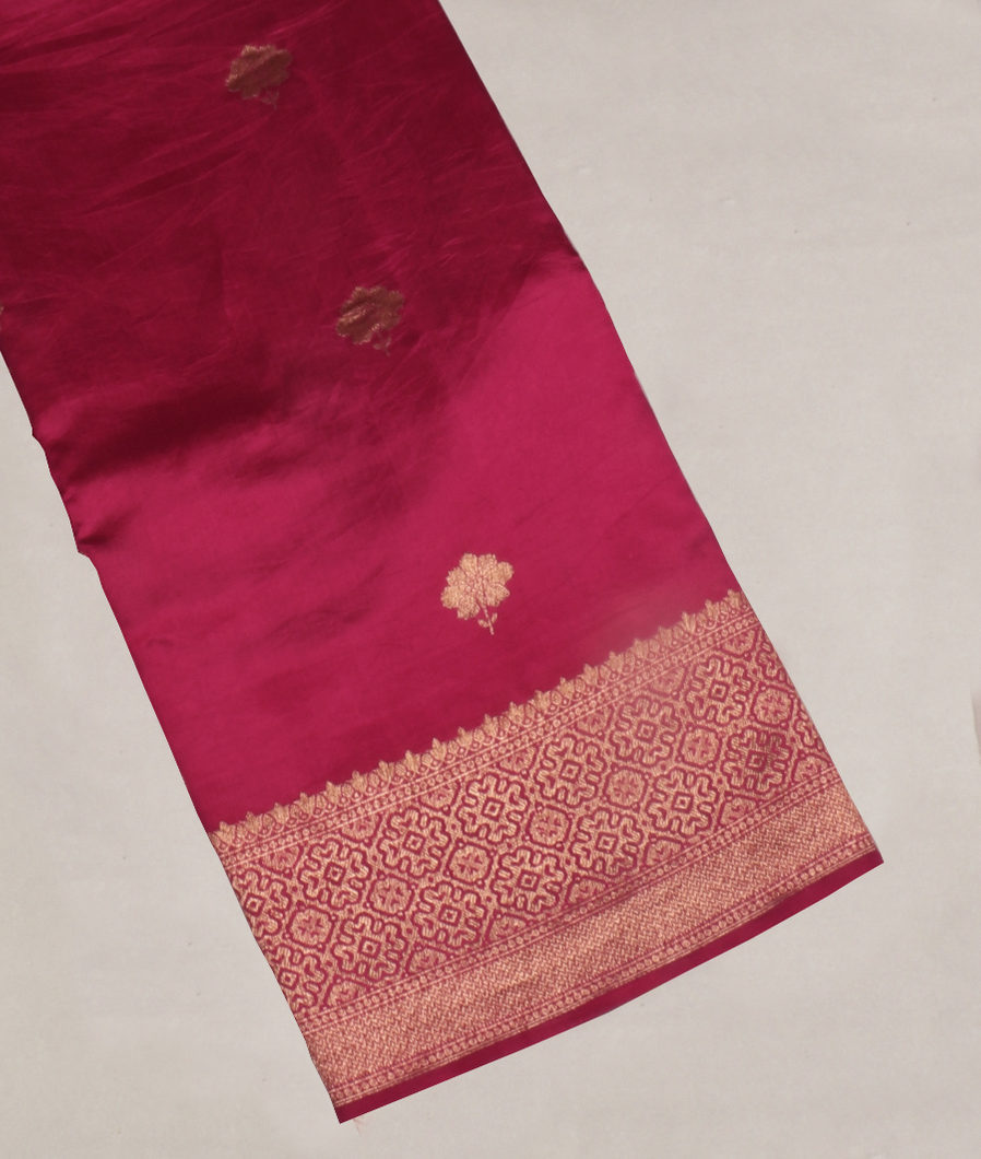 Maroon Banaras Silk Saree T414957-image